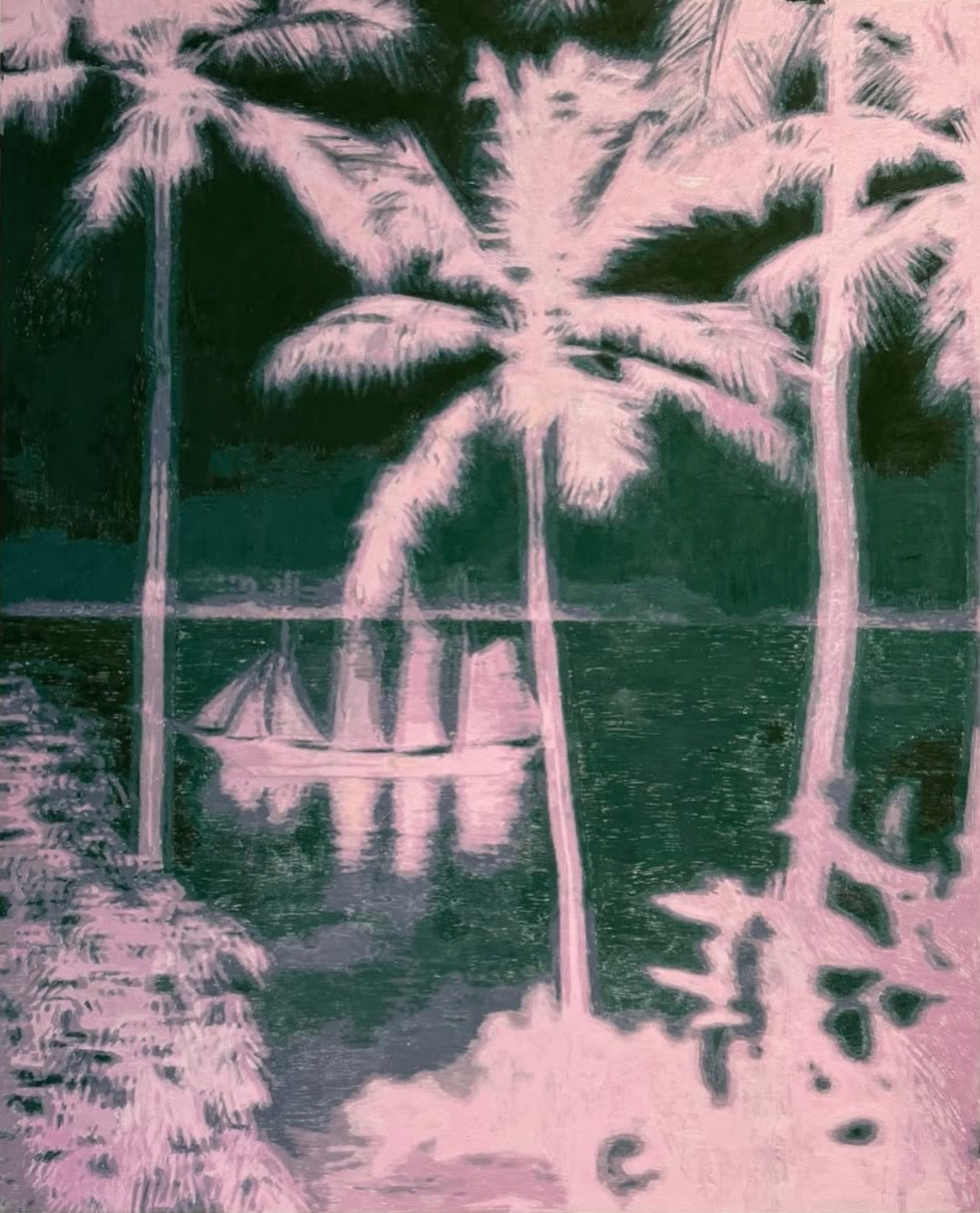 “SJ Bay & Sail Boat” 42x52 in